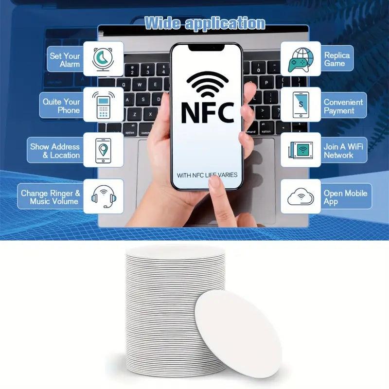 NTAG215 NFC Tags – Blank, Rewritable, Compatible with NFC-Enabled Devices