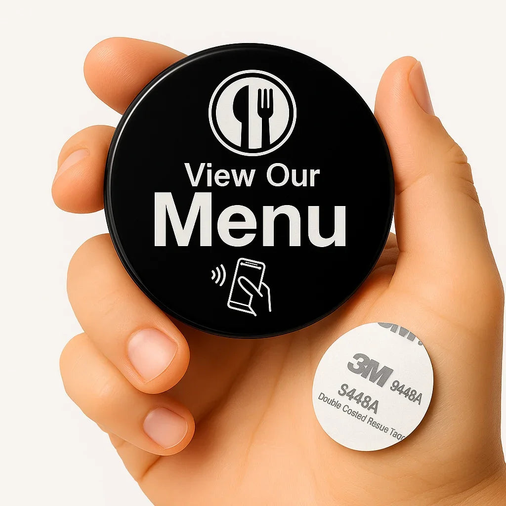 TAPro NFC menu button for restaurants and pizza shops