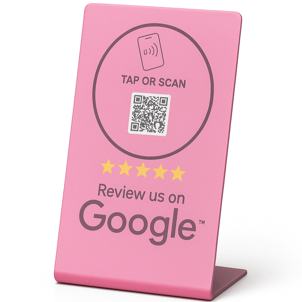 pink-google-review-stand