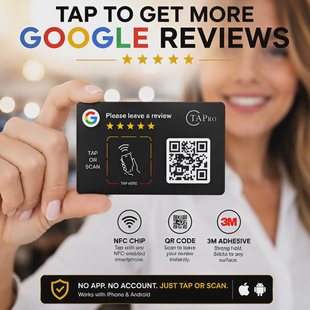 NFC Google Review Sticker (3M Adhesive) Plate for Surfaces