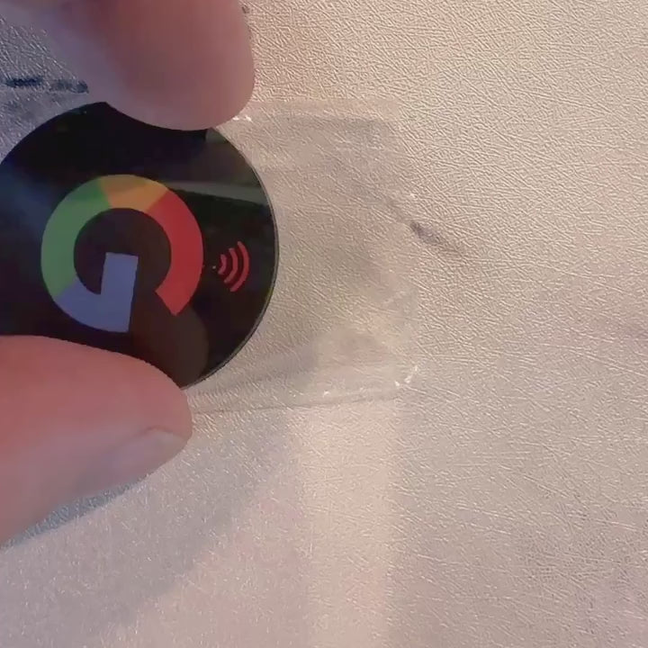 Mini NFC Review Sticker (1.5") | Tap-to-Review Tag with 3M Adhesive