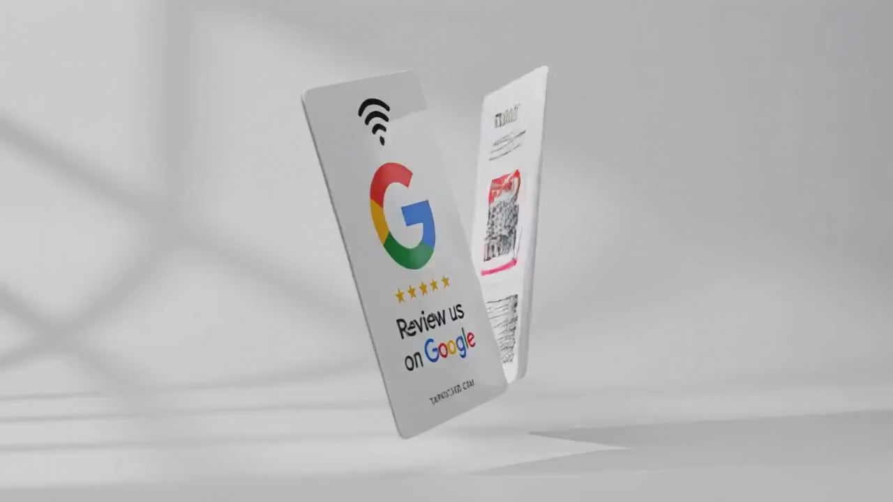 Google Review Tap Card – NFC + QR Code for Business | White