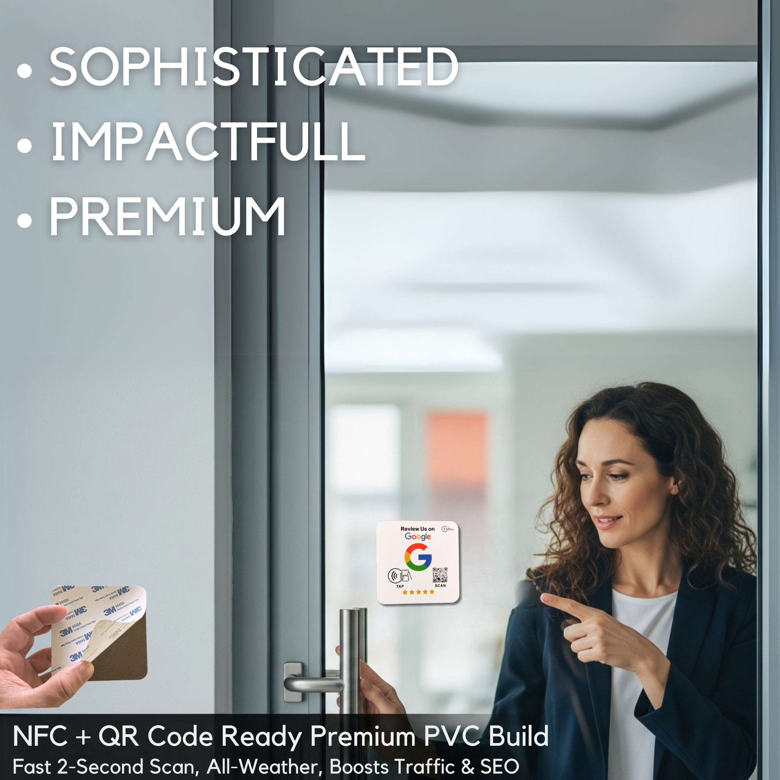 Tap to Review Plaque – Google Review NFC Plate for Restaurants, Cafes, and Service Businesses