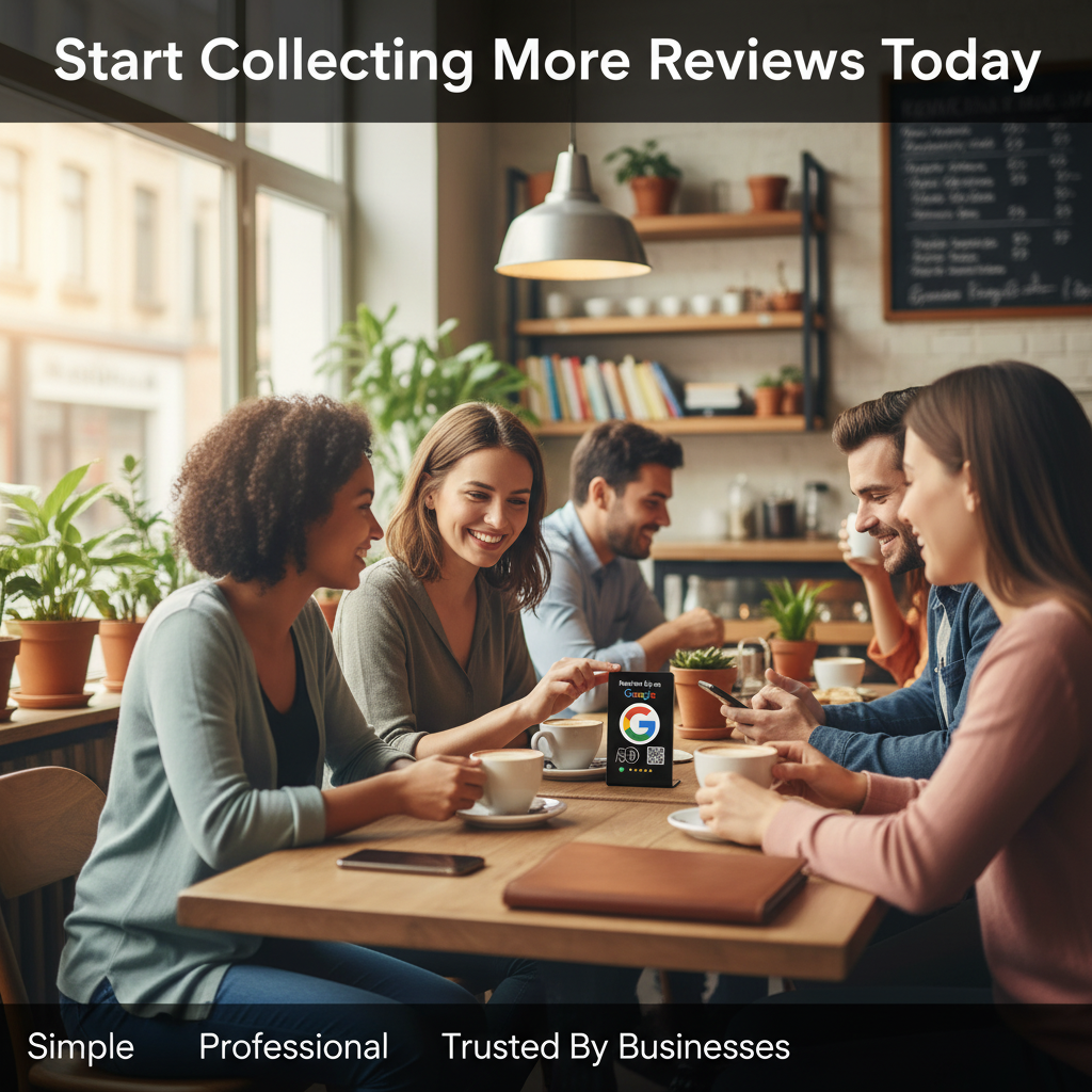Restaurant Google Review system with NFC tap technology for faster customer reviews