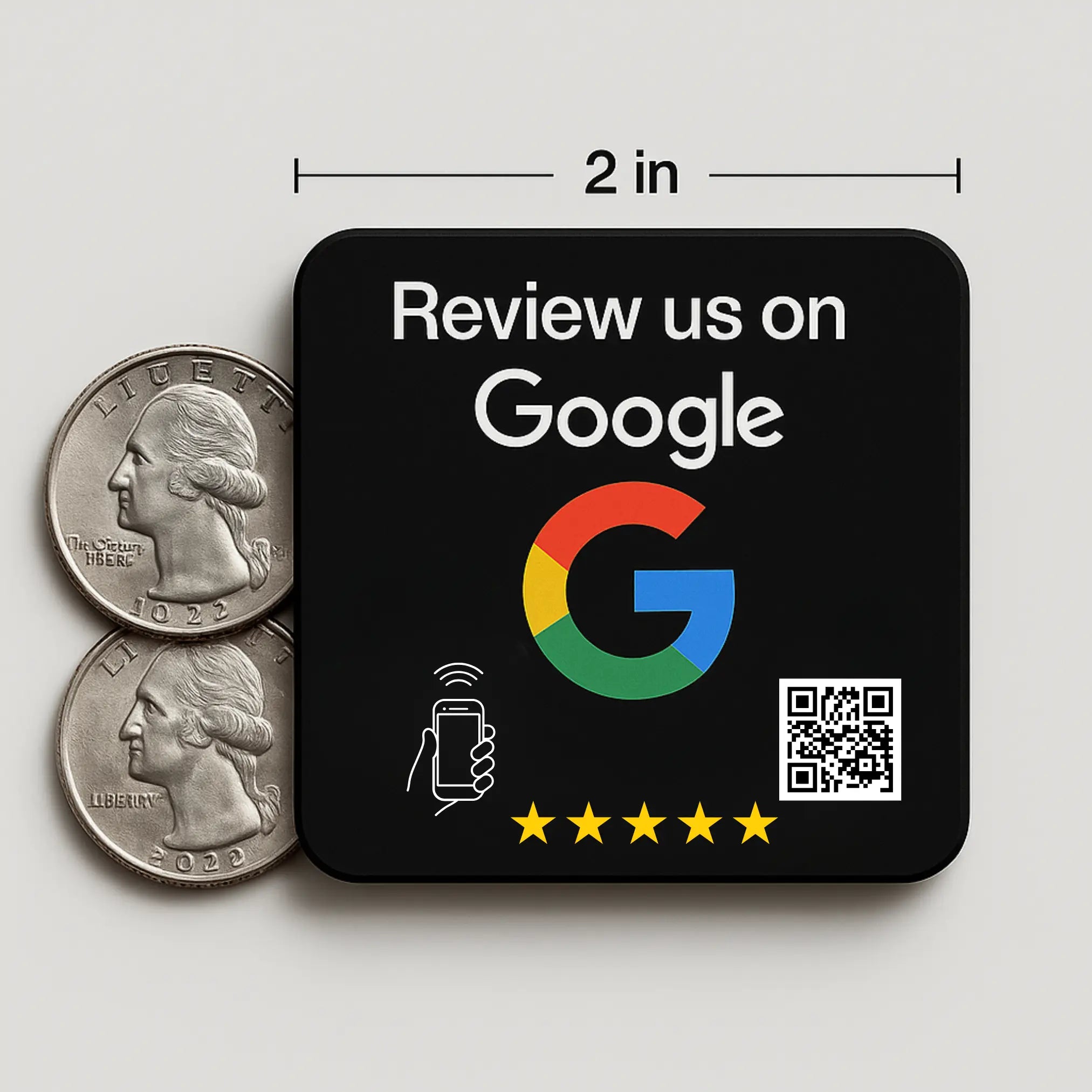 Google Review Nfc Sticker (2x2)– Tap to Review System for Businesses