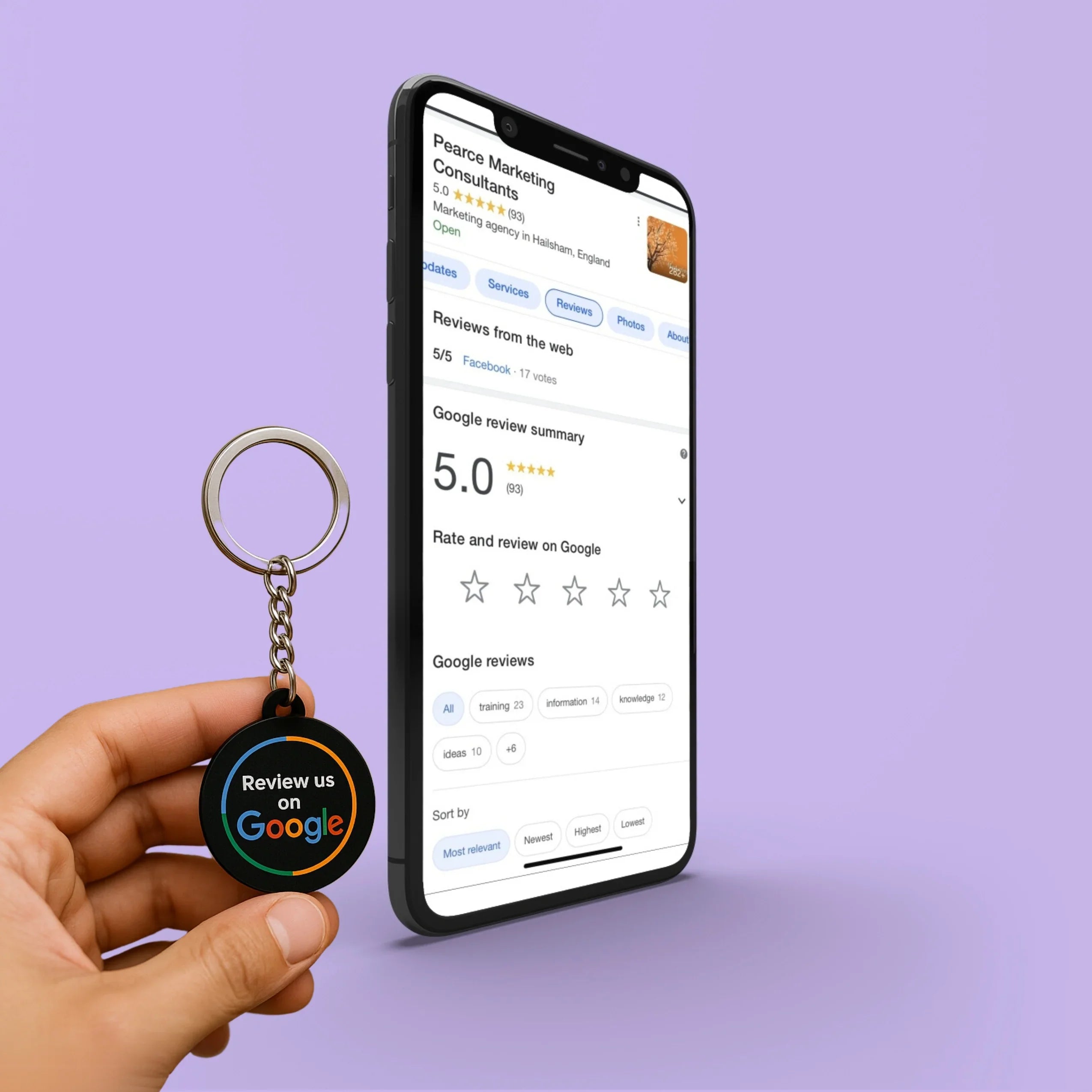 TAPro 3 Pack Google Review Keychain Bundle Contactless Tap Review Tags