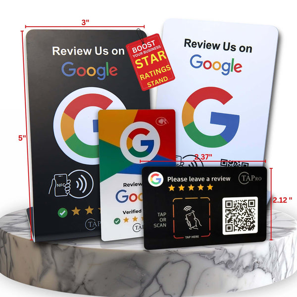 Google Review Bundle with TAPro Tap Cards - No Fees | TAPRO