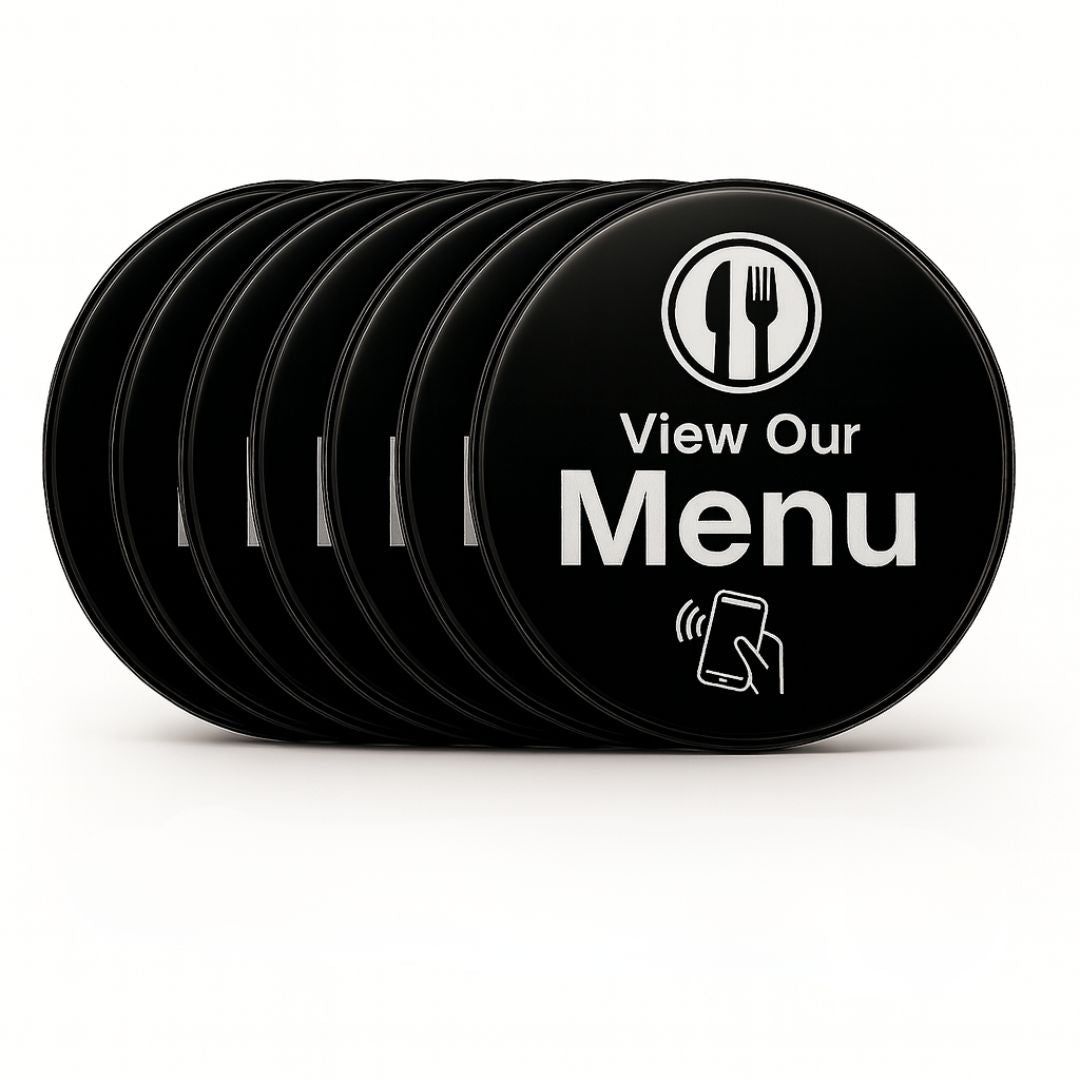 7-Pack TAPro NFC Menu Tags – Premium Contactless Menu Buttons for Fine Dining and Lounges
