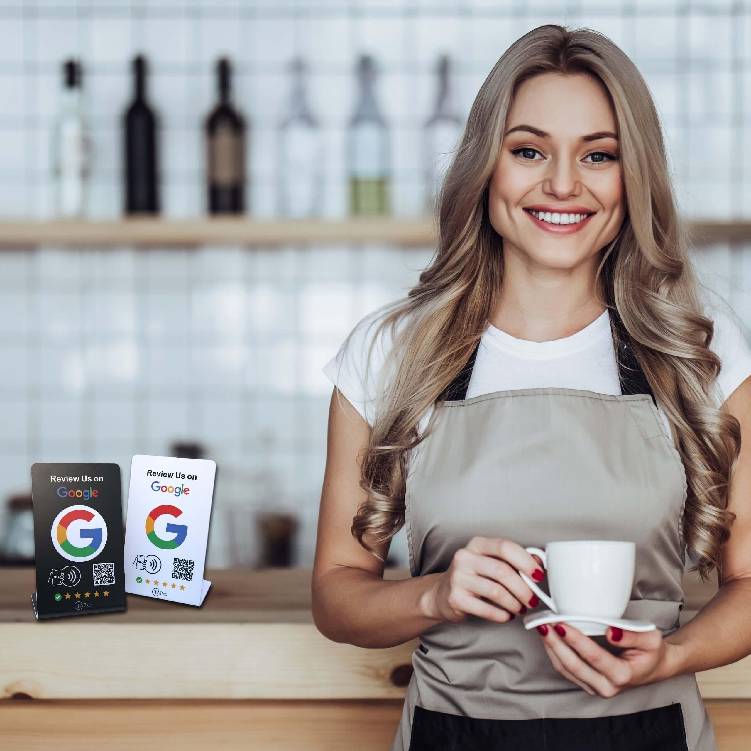 NFC Google Review Stands 2-Pack - Tapro