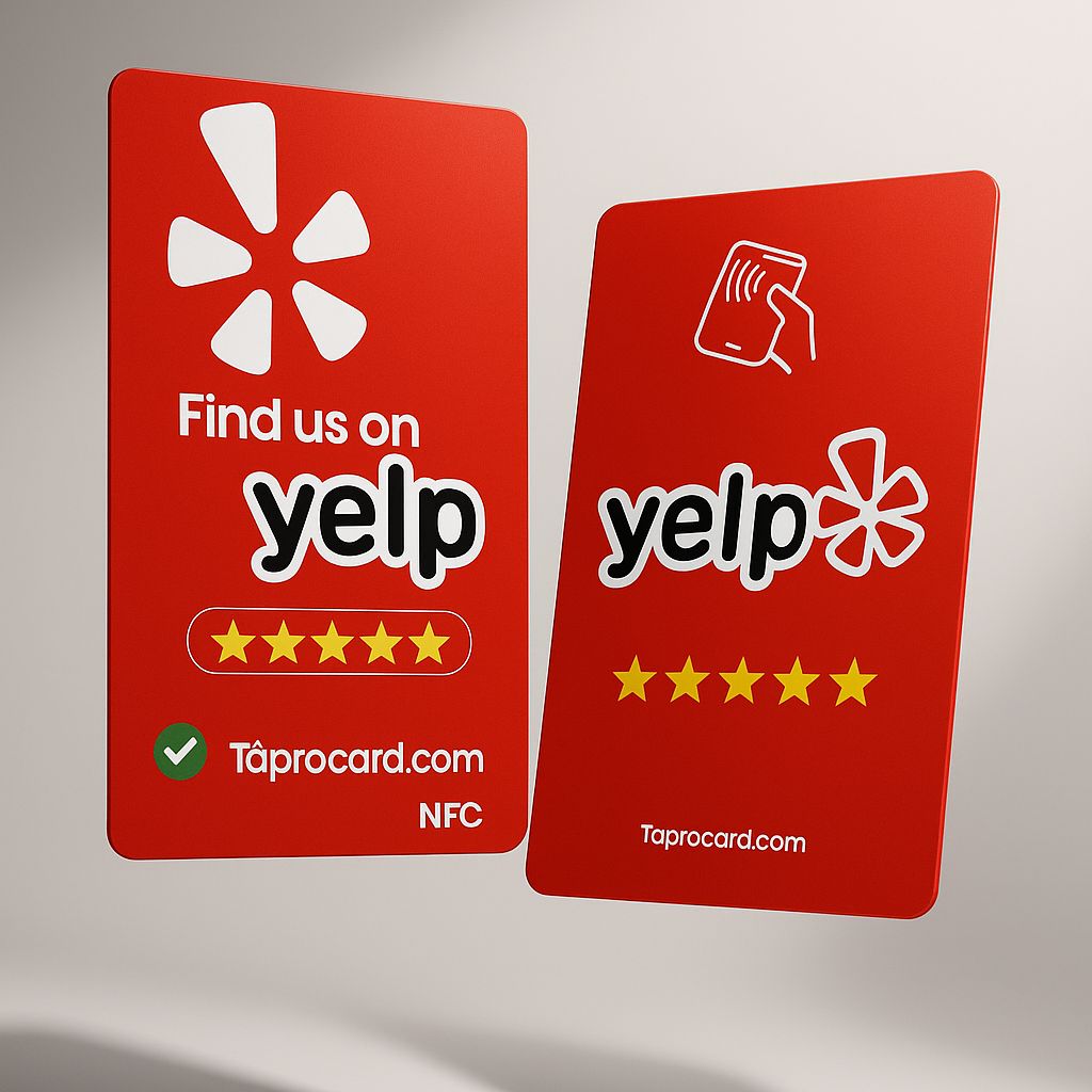 TAPro Yelp NFC Review Card – Tap to Leave a 5-Star Review Instantly
