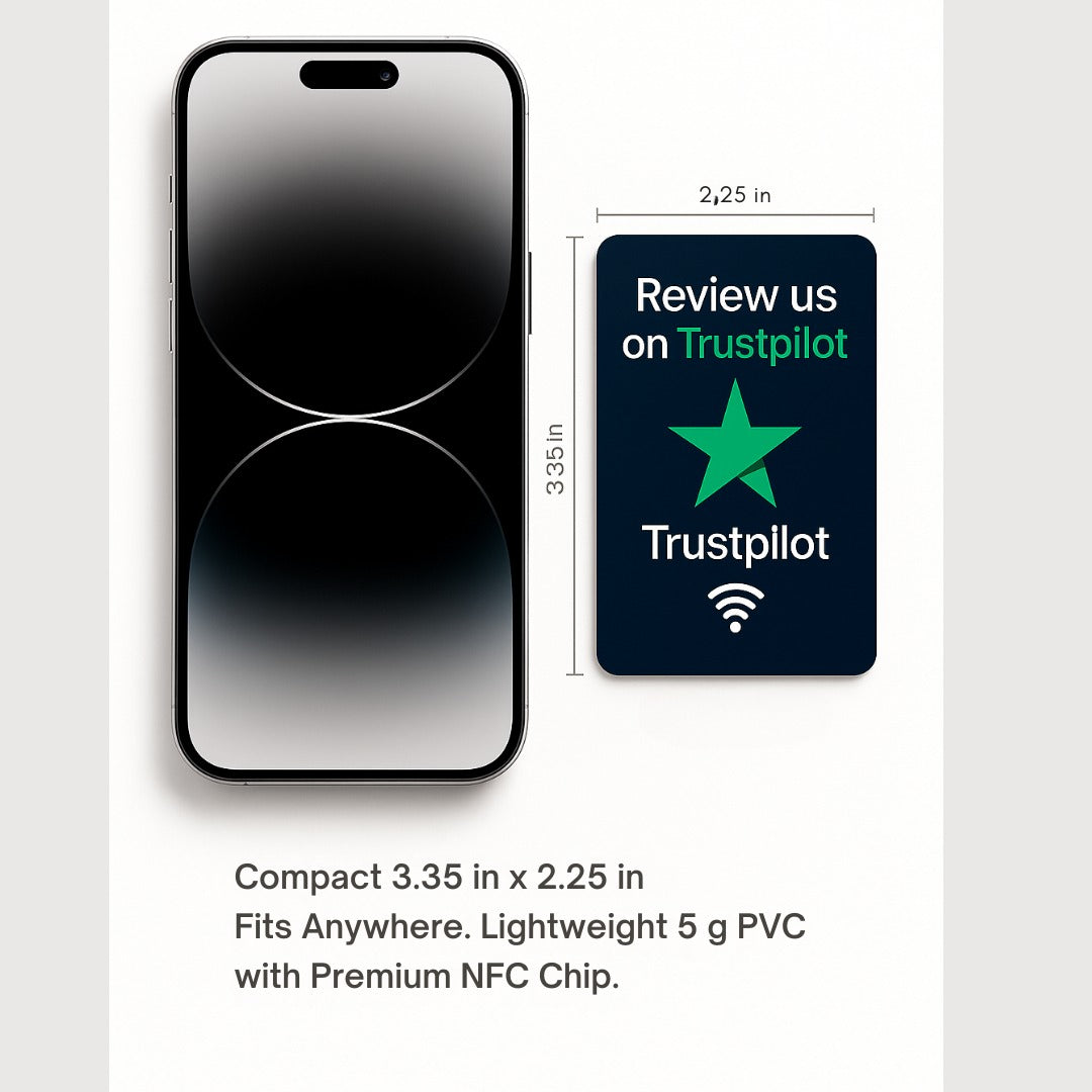 NFC Review Card for Trustpilot – digital business review tool to boost 5-star ratings and online reputation
