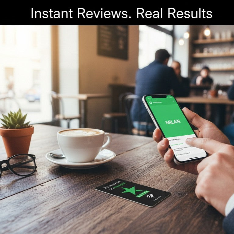 NFC Review Card for Trustpilot – digital business review tool to boost 5-star ratings and online reputation