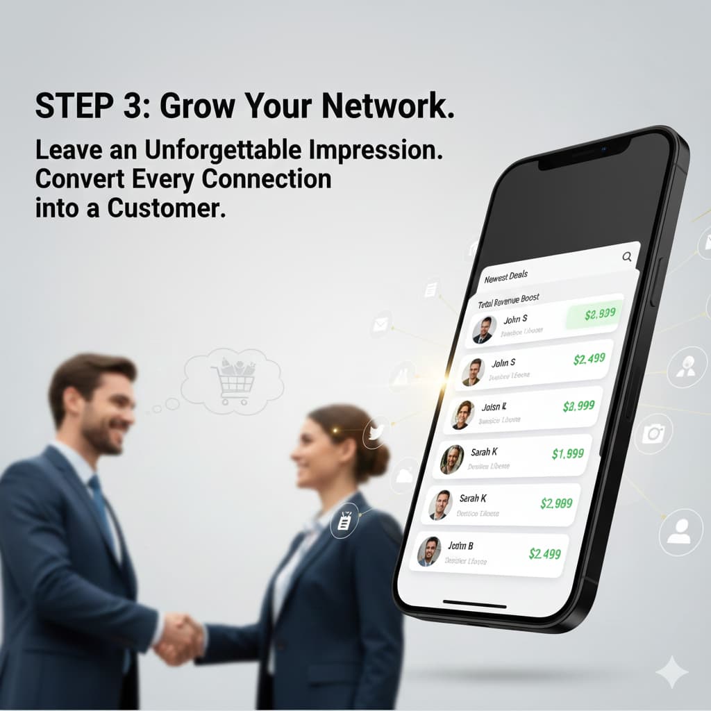 Digital Networking Tool for Real Estate and Sales Professionals — Niche-specific for high-conversion industries.