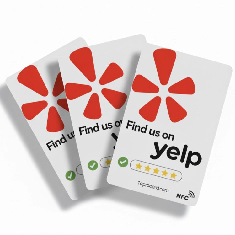 Yelp Review NFC Card – NTAG215 Chip, Tap & Scan for Instant Yelp Reviews, No App or Subscription Needed | TAPro (Copy) - TAPro
