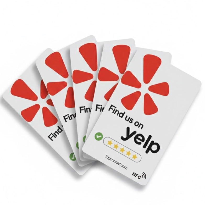 Yelp Review NFC Card – NTAG215 Chip, Tap & Scan for Instant Yelp Reviews, No App or Subscription Needed | TAPro (Copy) - TAPro
